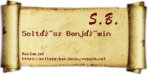 Soltész Benjámin névjegykártya
